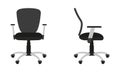 Office chair icon isolated on white background. Front and side view. Flat design. Vector illustration. Royalty Free Stock Photo